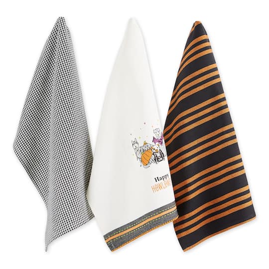 DII® Happy Howl-Oween Dishtowel Set